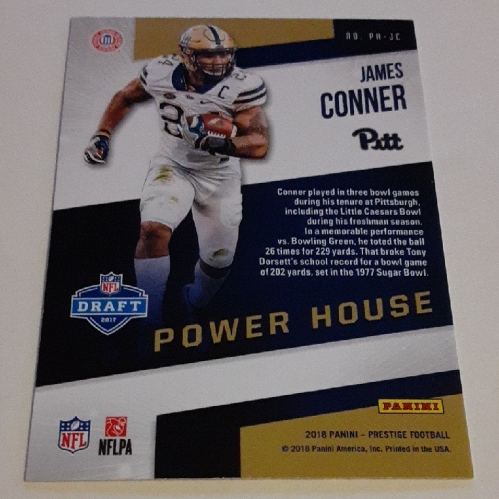 James Conner Panthers Power House NCAA Football Card - Picture 2 of 4